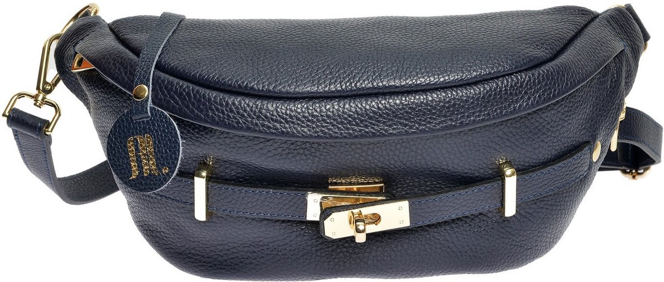 Anna Luchini Blaue Ledertasche