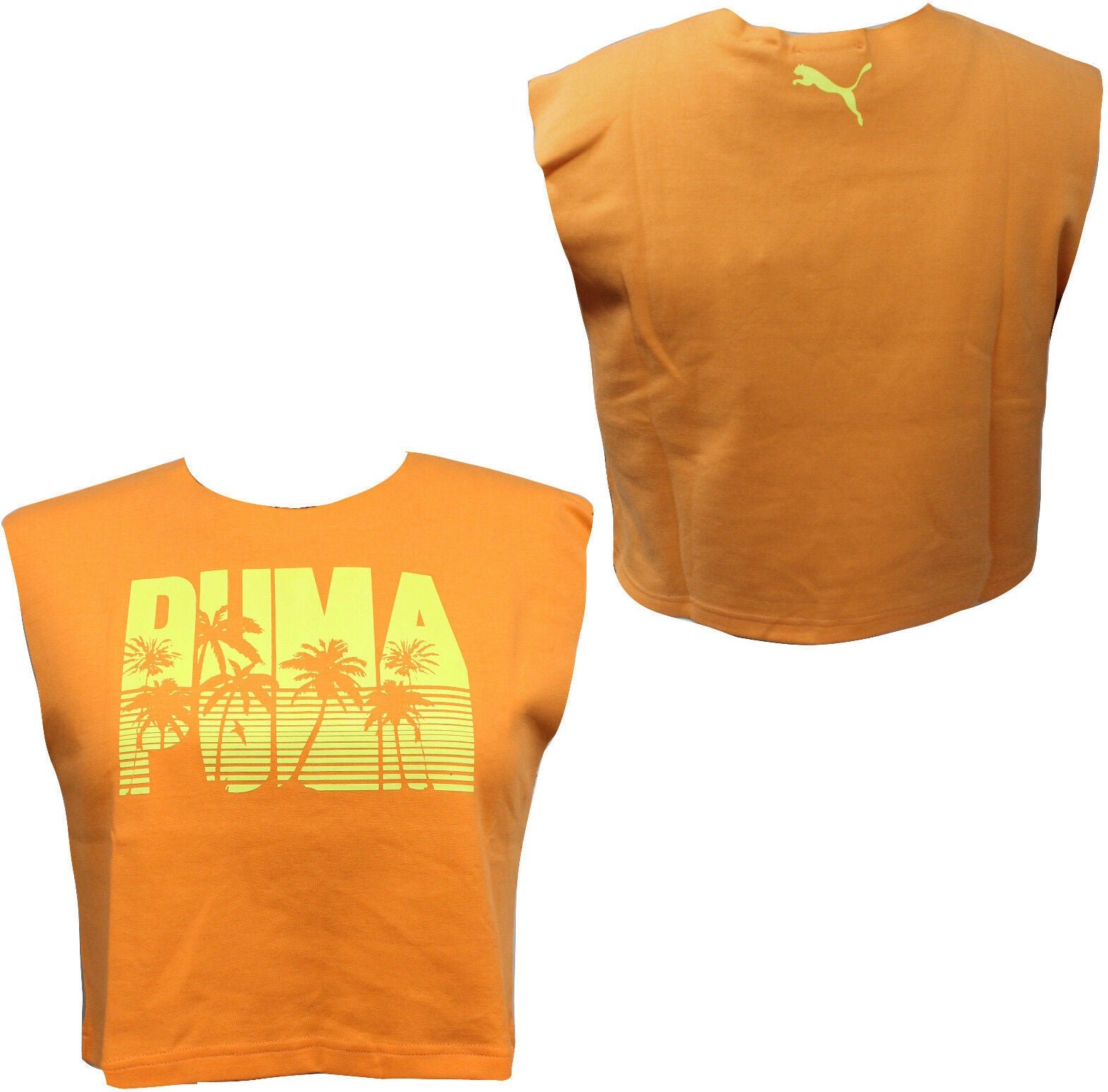 Puma x Fenty Orangefarbenes Crop-Top – Damen