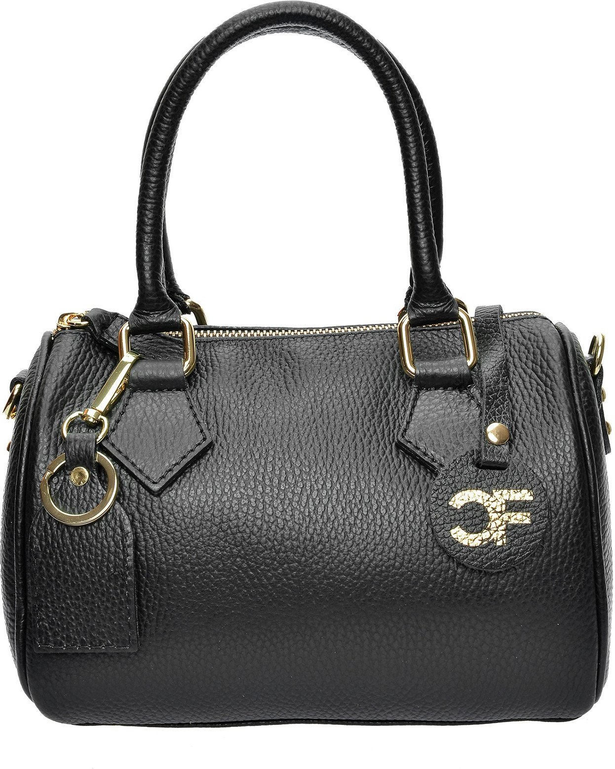 Carla Ferreri Schwarz Rindsledertasche