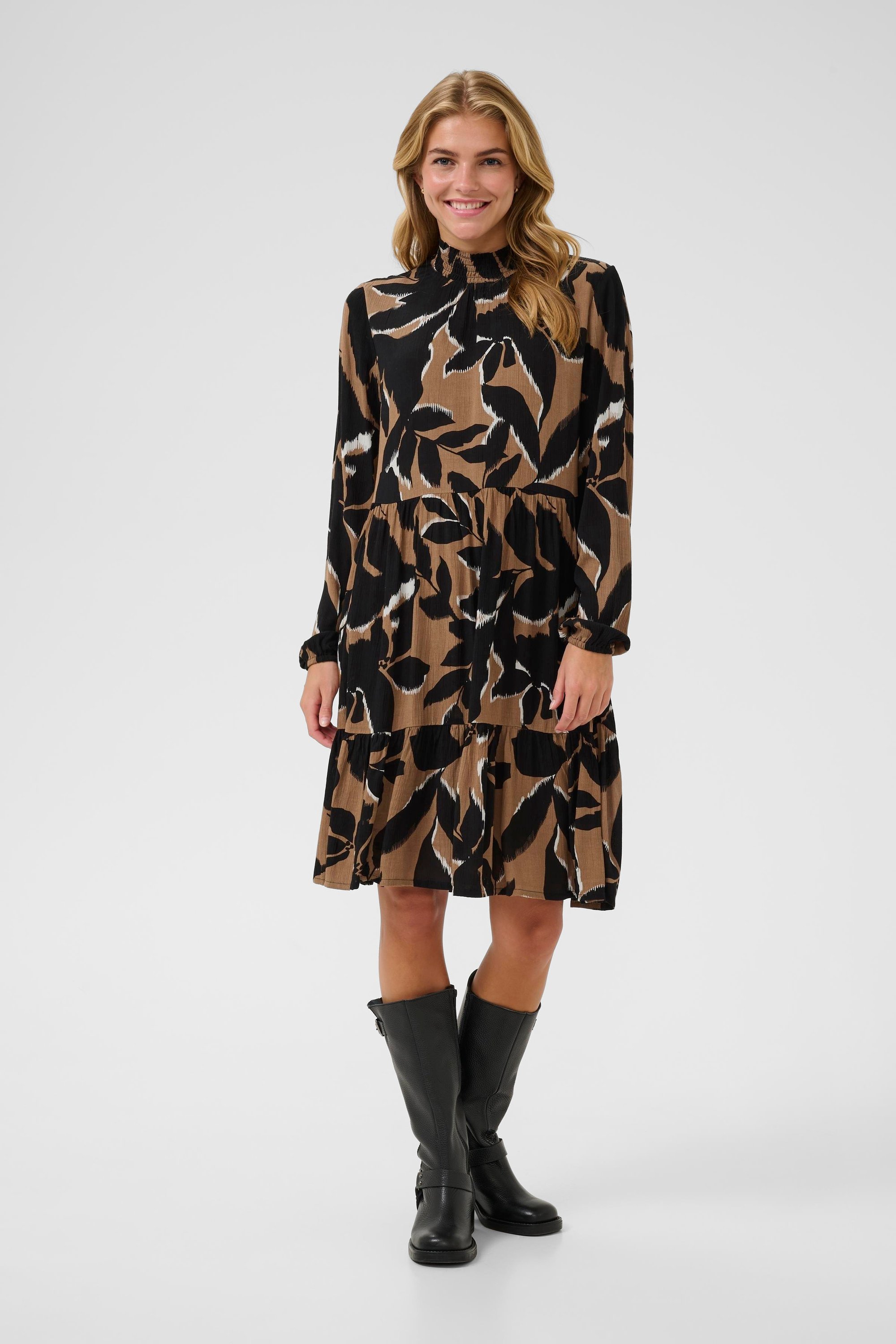 Kleid KAlinda Loose fit black brown