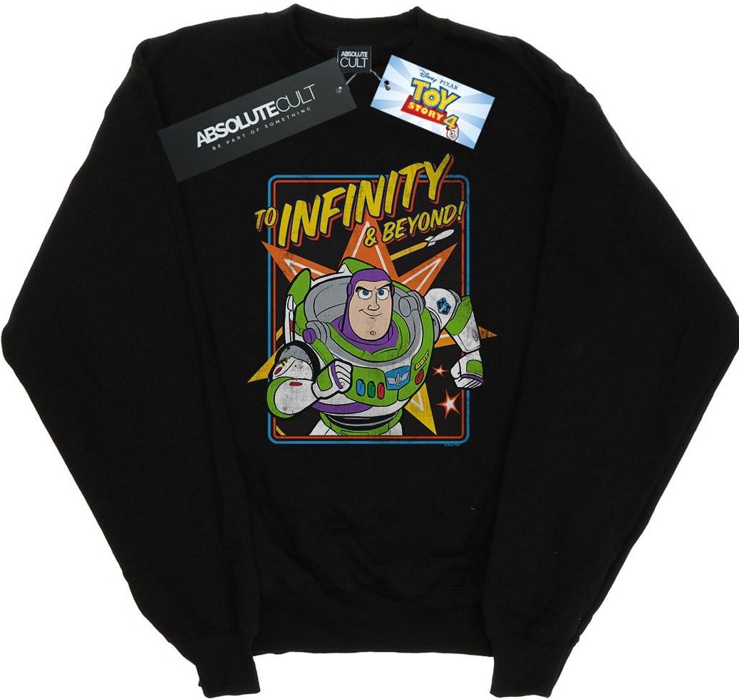 Disney Herren Toy Story 4 Buzz bis zur Unendlichkeit Sweatshirt (schwarz)