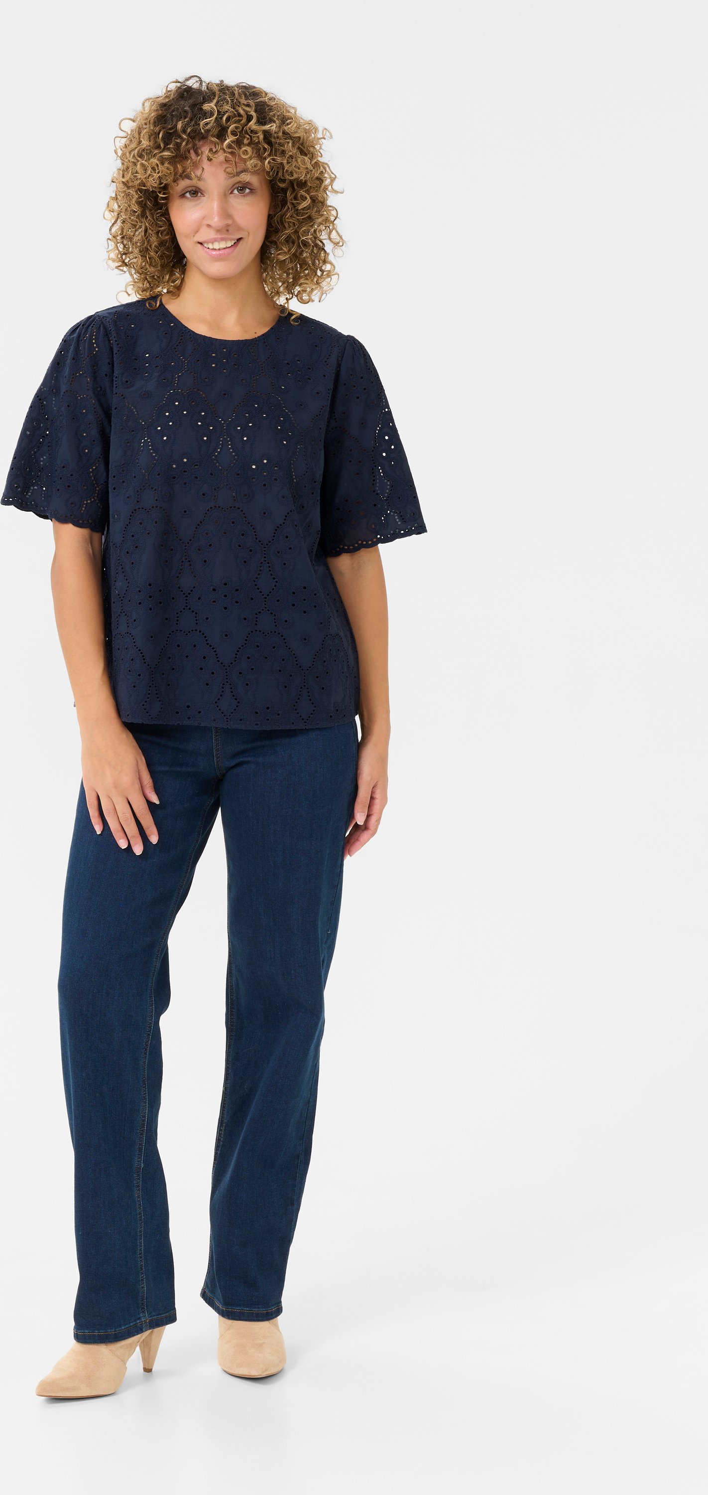 Kurzarm-Bluse Regular fit Navy Blazer navy