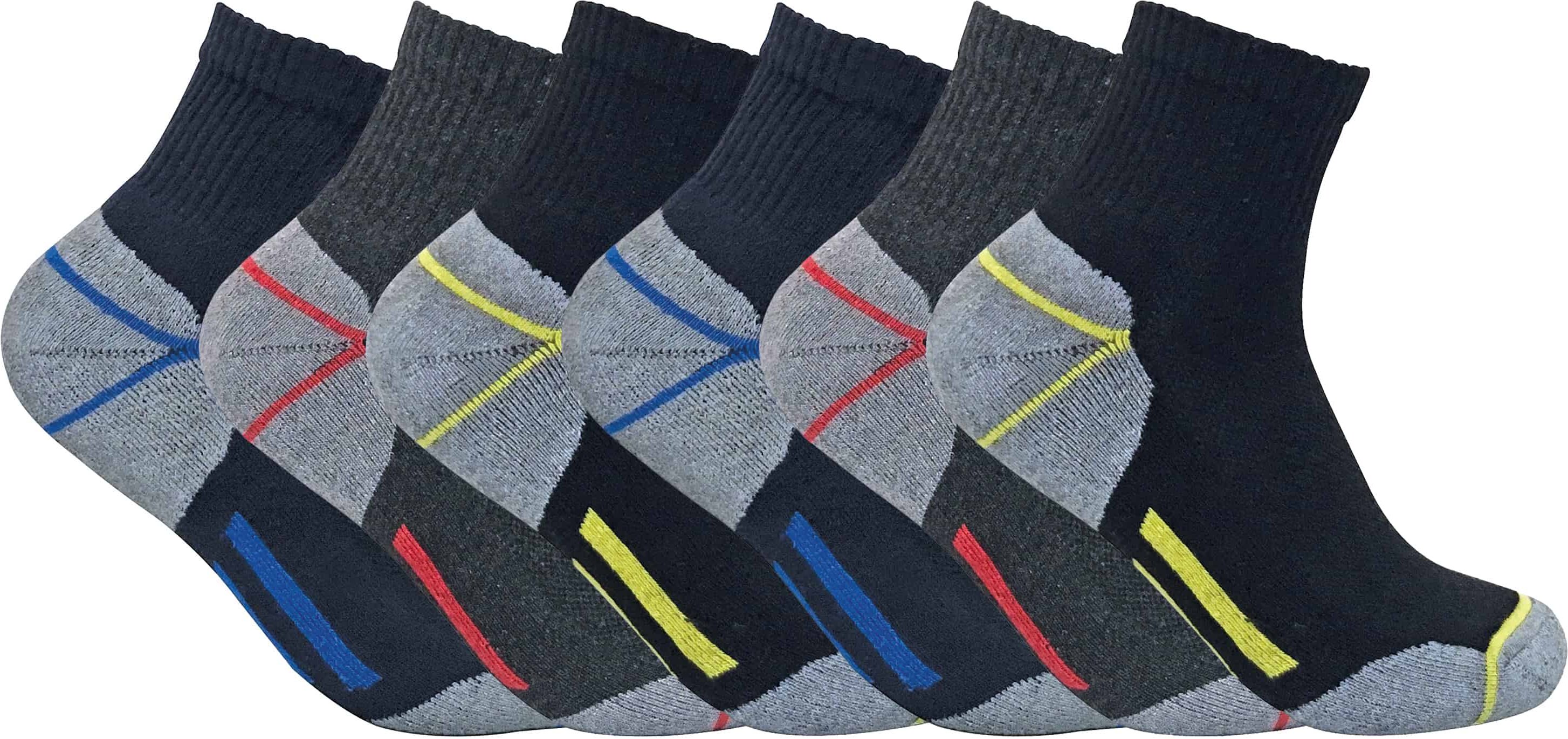 Herren gepolstert Baumwolle Low Cut Knöchel Arbeit Socken für Stahl Toe Stiefel