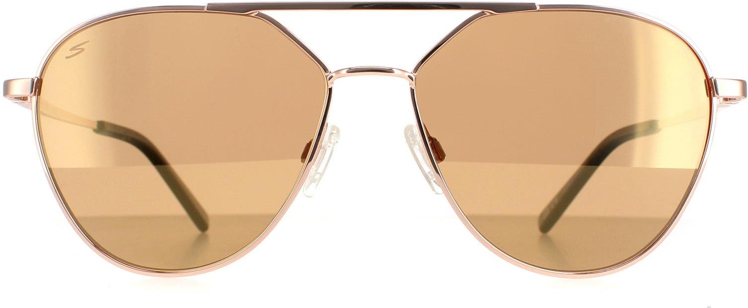 Thumbnail - Serengeti Aviator Unisex Rose Gold Saturn Polarisierte Fahrer Gold Odell