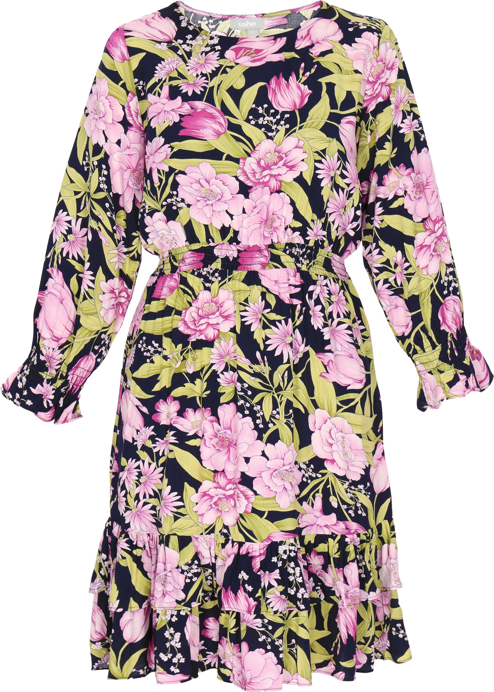 usha Kleid Frauen Marineblau Mehrfarbig