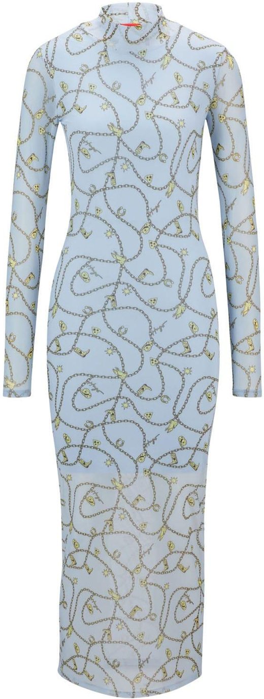 Hugo - "Nasuse_2" Midikleid für Damen (Blau)