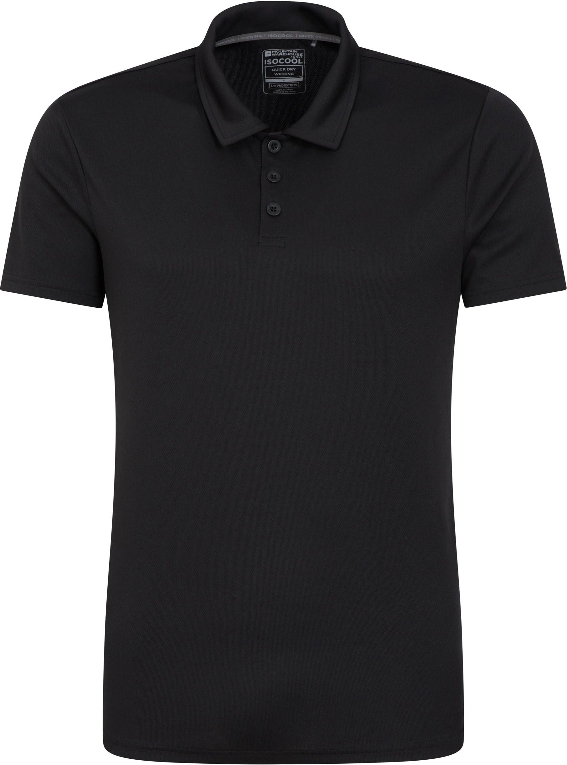 Mountain Warehouse Herren Endurance IsoCool Polo Shirt (Schwarz)