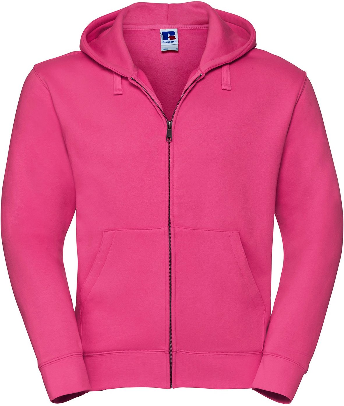 Russell - "Authentic" Hoodie mit durchgehendem Reißverschluss für Herren (Fuchsie)