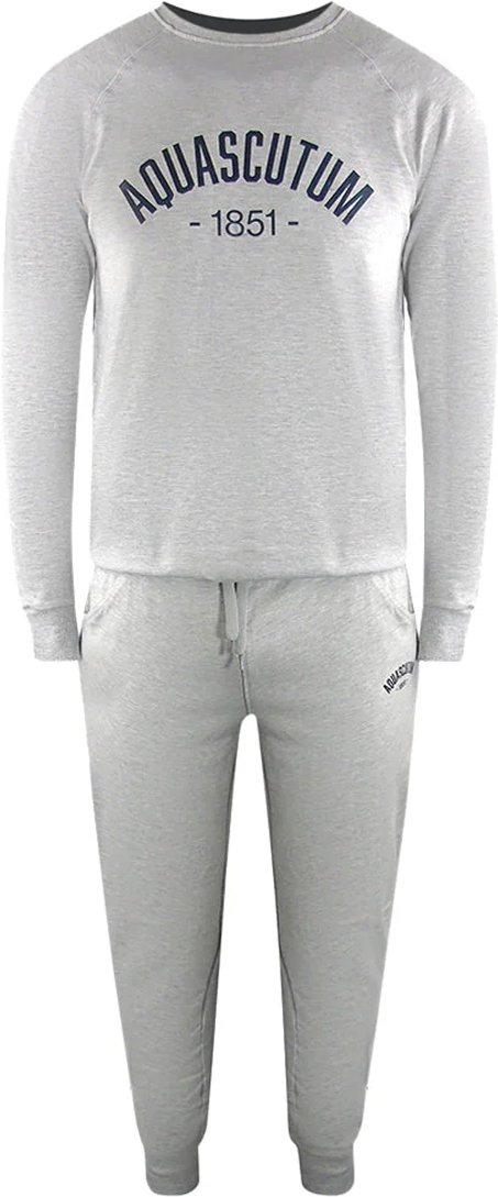 Aquascutum - "Old School" Trainingsanzug für Herren, Rundhalsausschnitt (Grau)