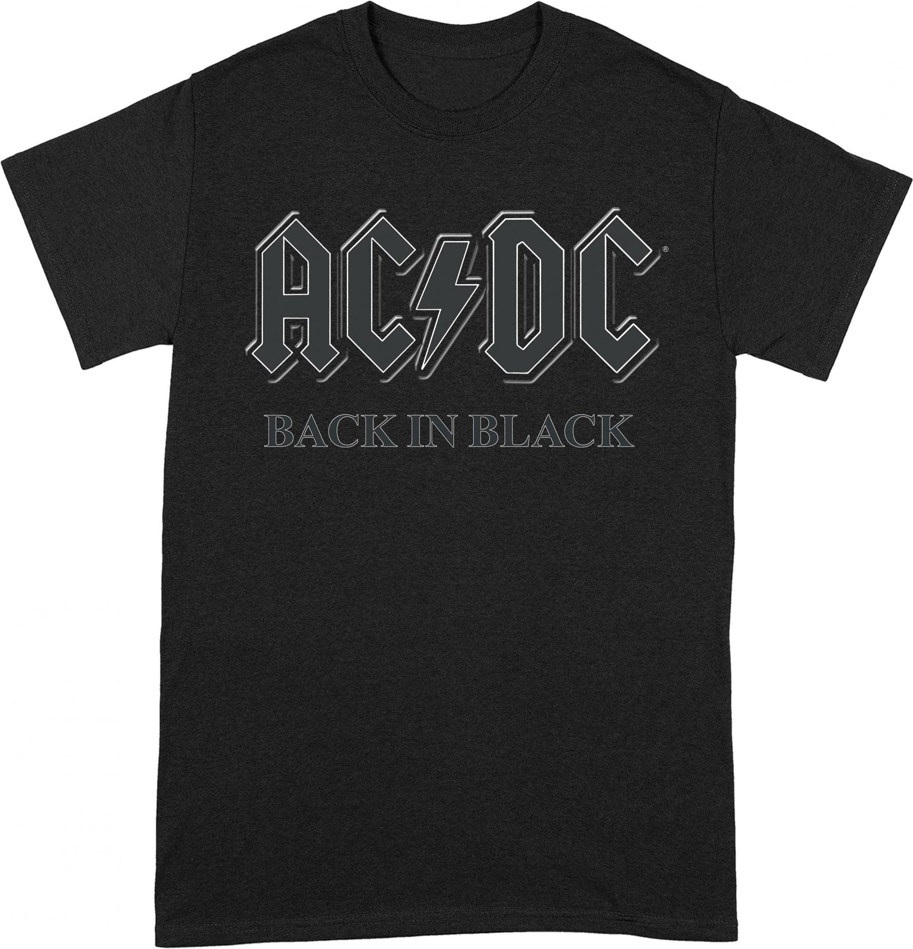 AC/DC - "Back In Black" T-Shirt für Herren/Damen Unisex (Schwarz/Grau)