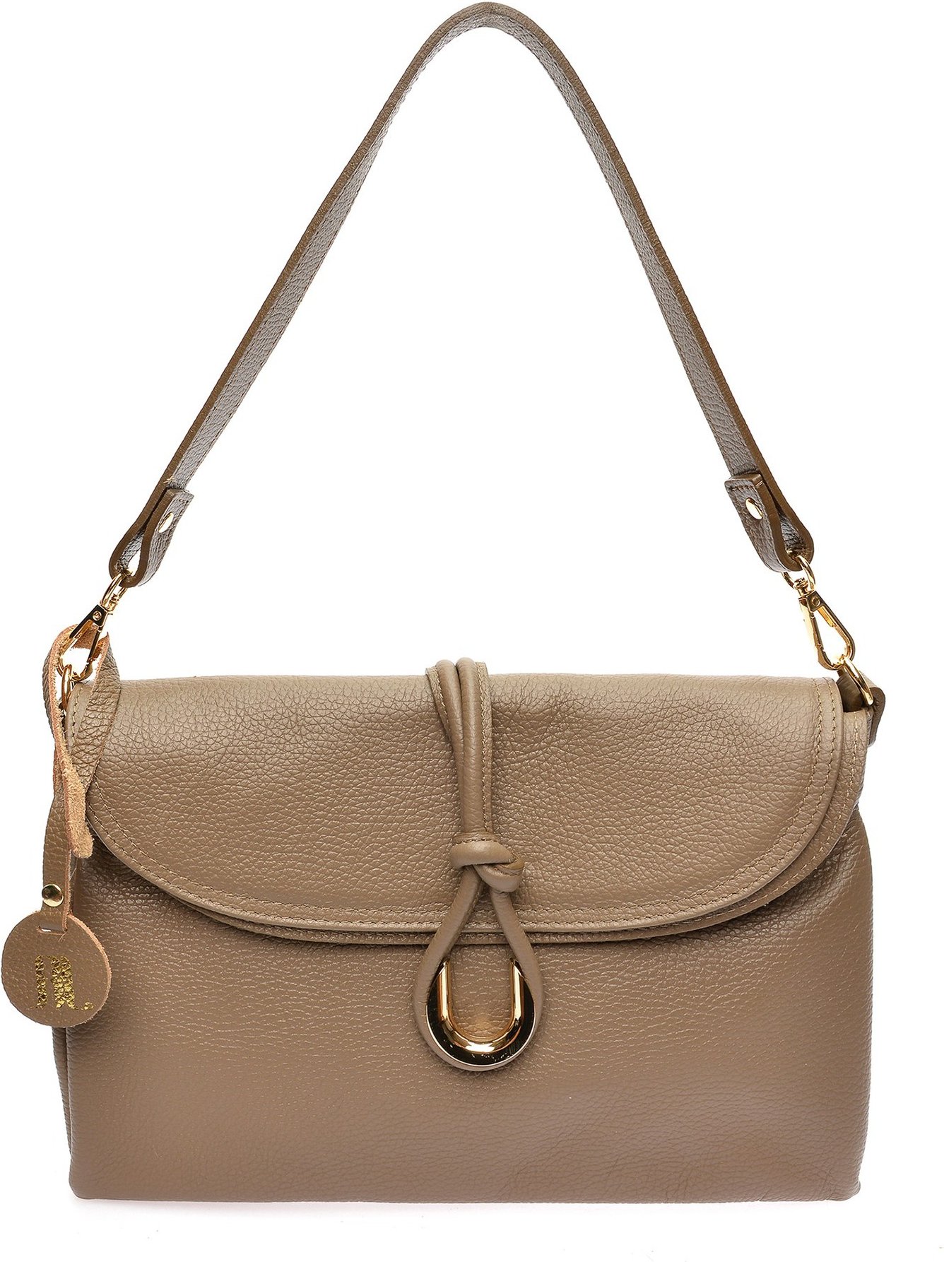 Anna Luchini Beiger Lederhandtasche