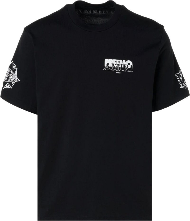 Amiri Premier Logo Schwarzes T-Shirt