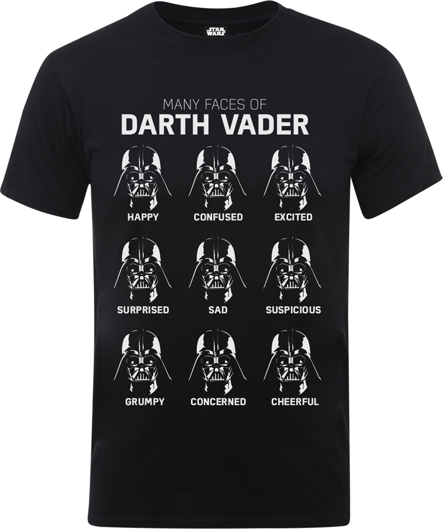 Star Wars - "Many Faces Of Darth Vader" T-Shirt für Herren (Schwarz)