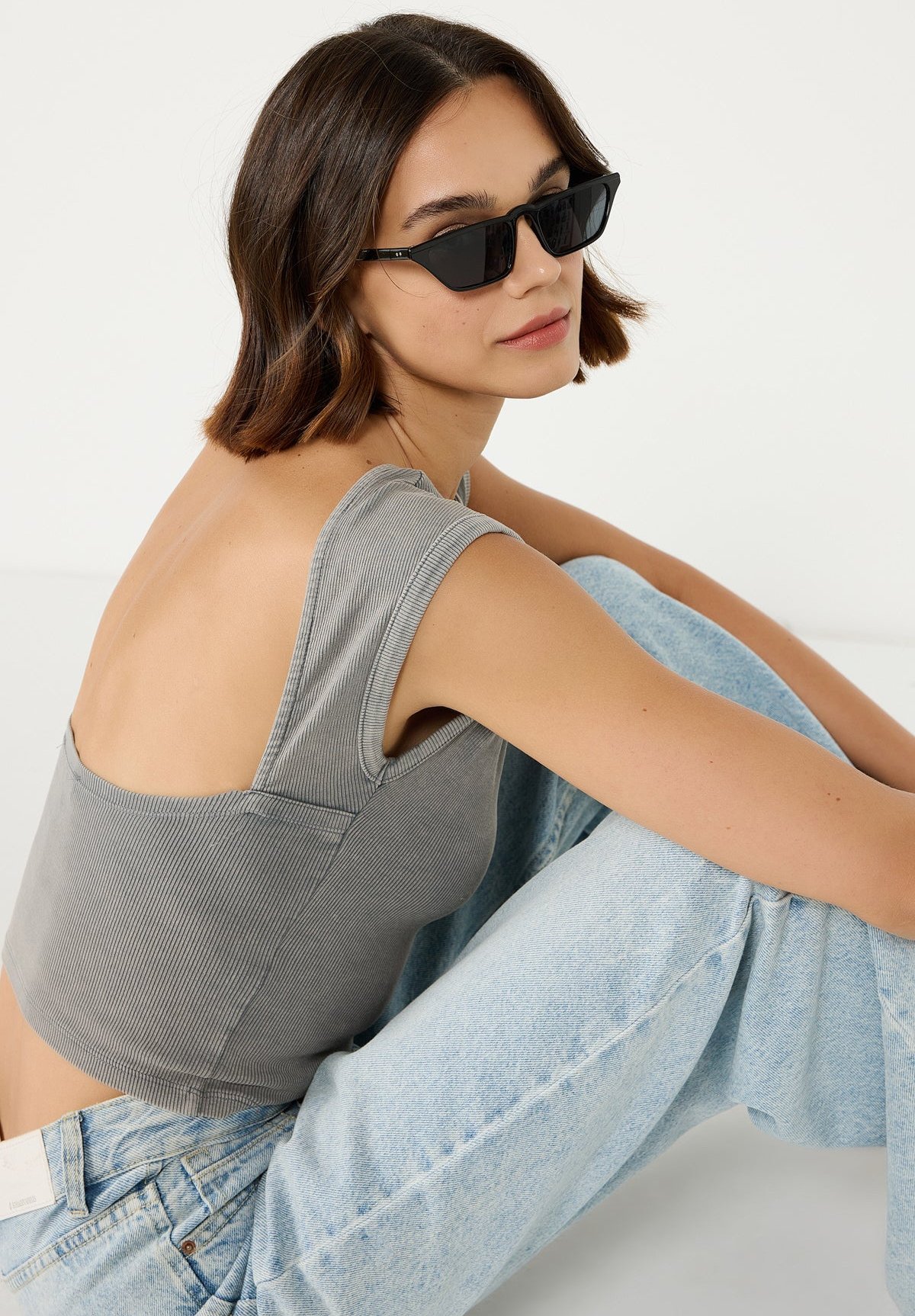 Rückenfreies Crop Top