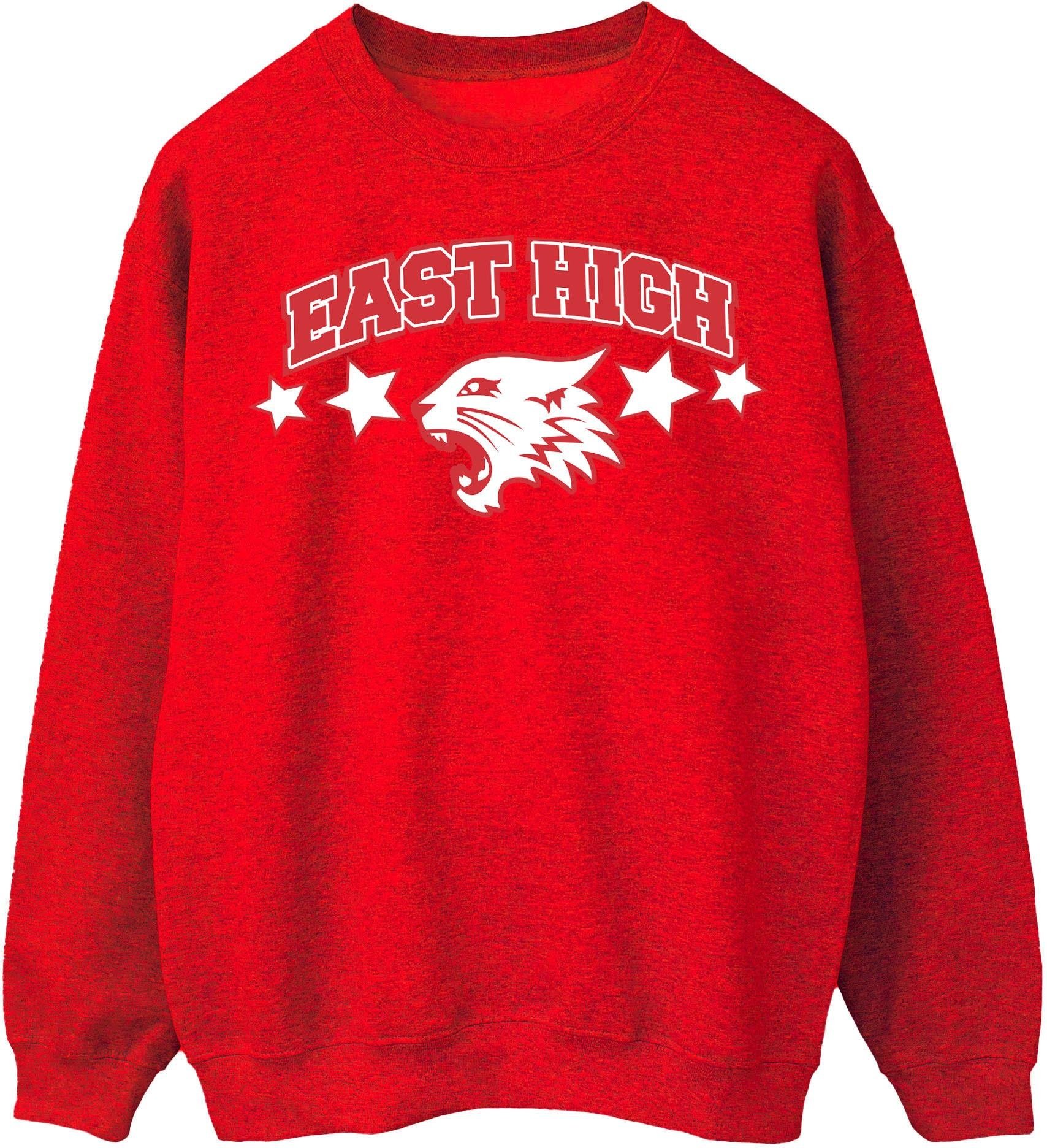 Disney Damen/Herren High School Musical The Musical Wildcat Stars Sweatshirt (rot)
