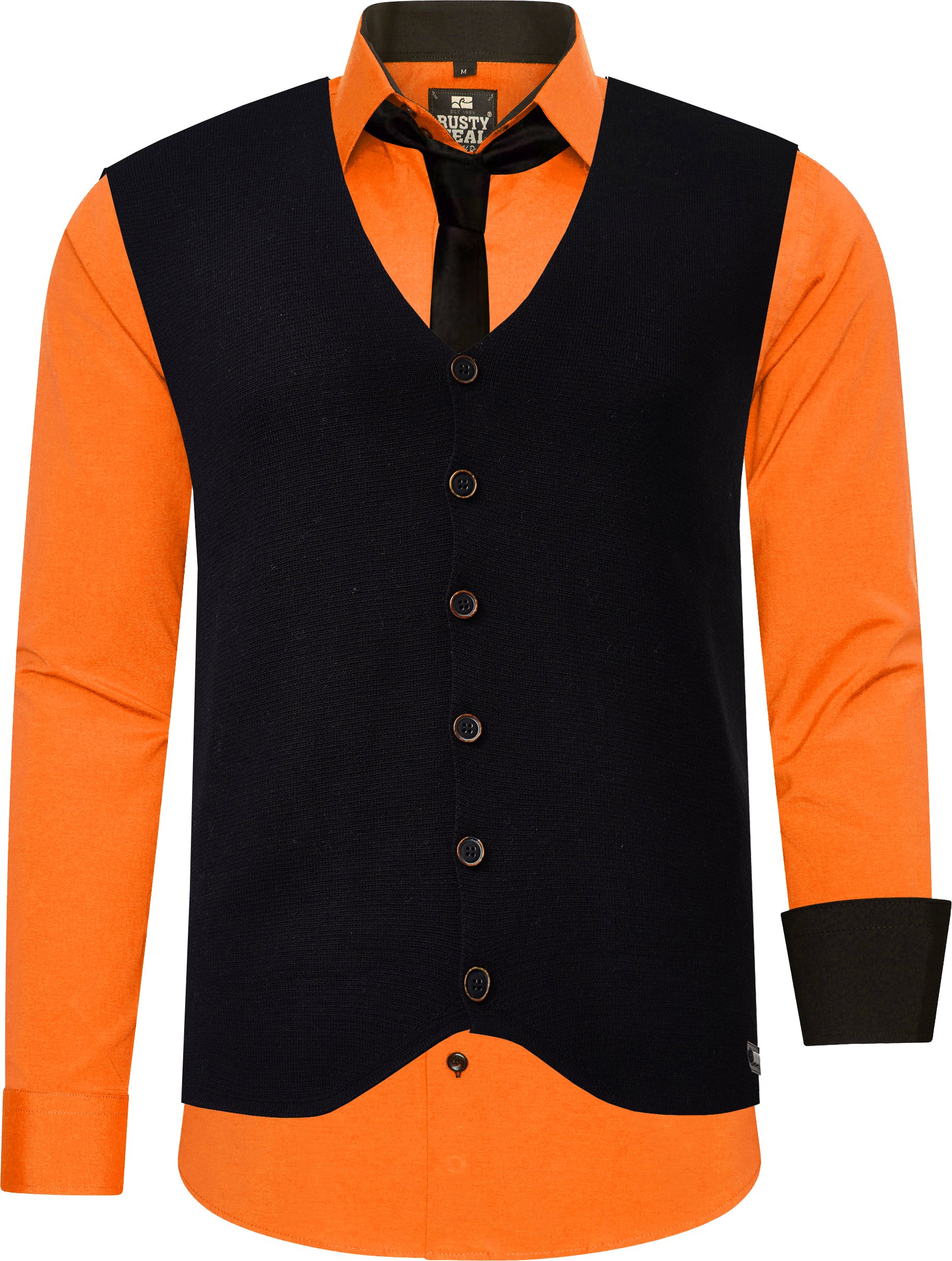 Hemd mit Weste und Krawatte 3er Set