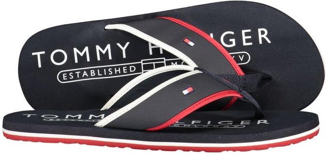 Tommy Hilfiger Blaue Polyurethan Herren Slide-Sandale
