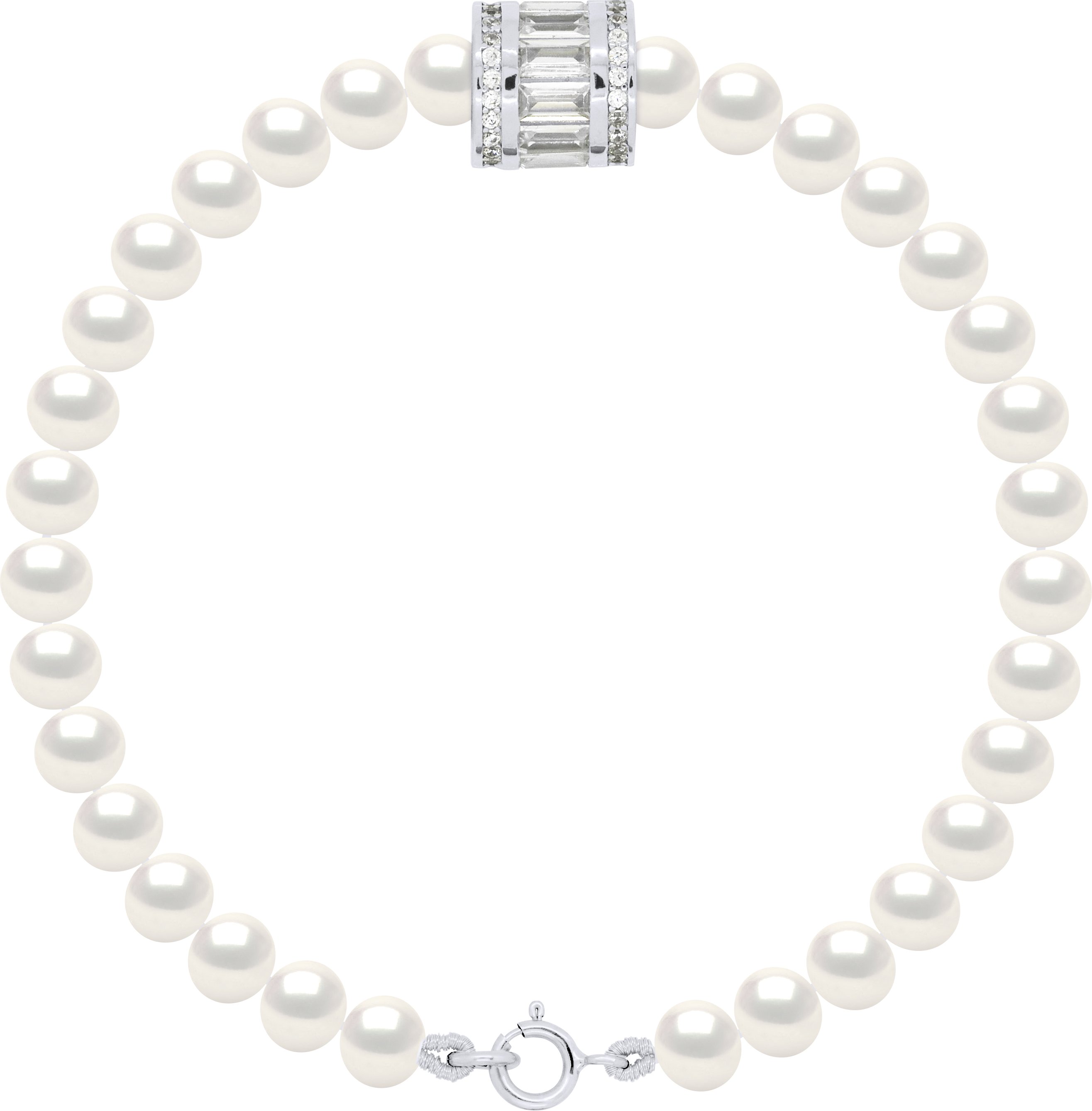 Thumbnail - Armbandreihe aus echten Süßwasser-Zuchtperlen, halbrund, 5–6 mm