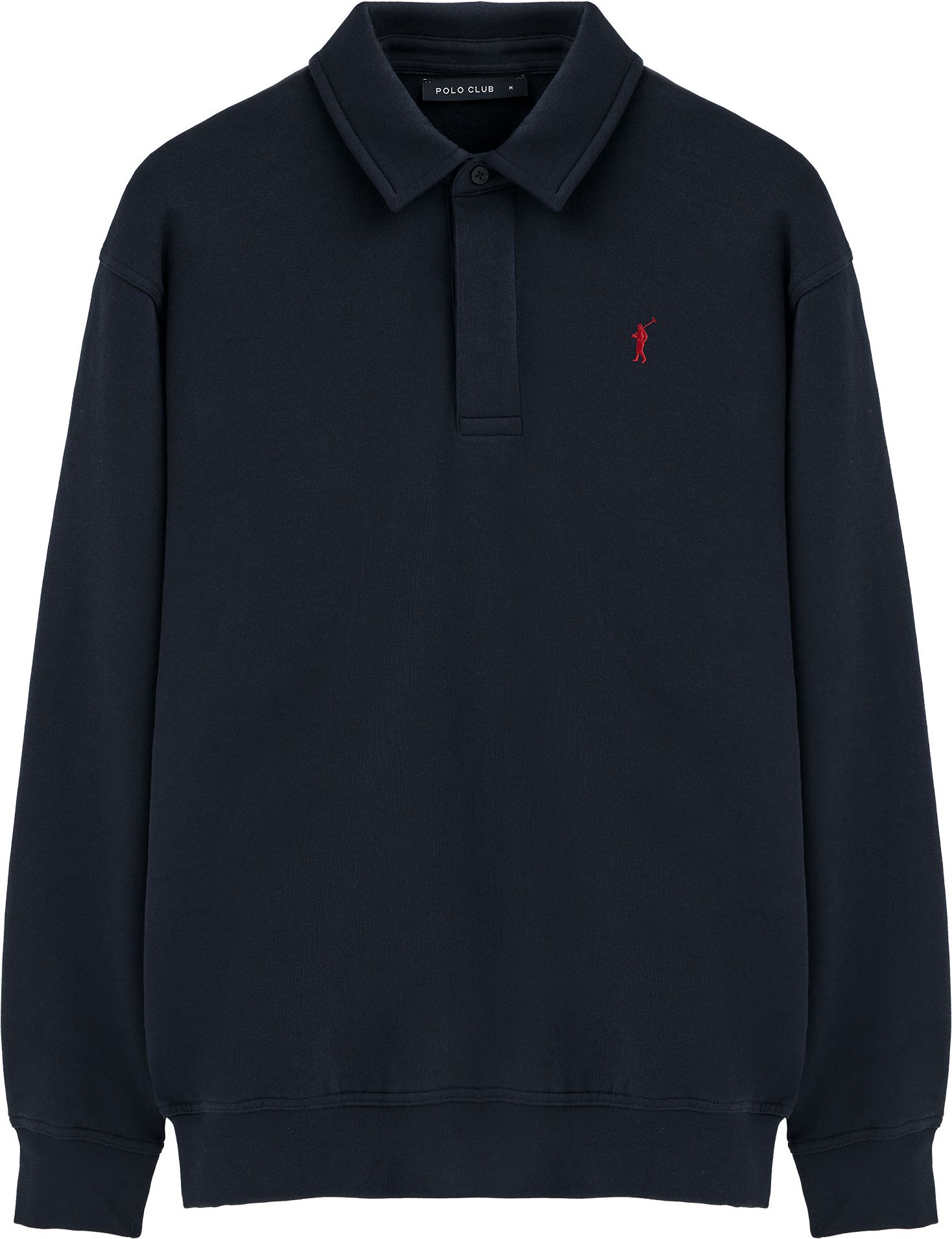 Polo-Sweatshirt marineblau im Regular Fit mit Rigby Go-Logo