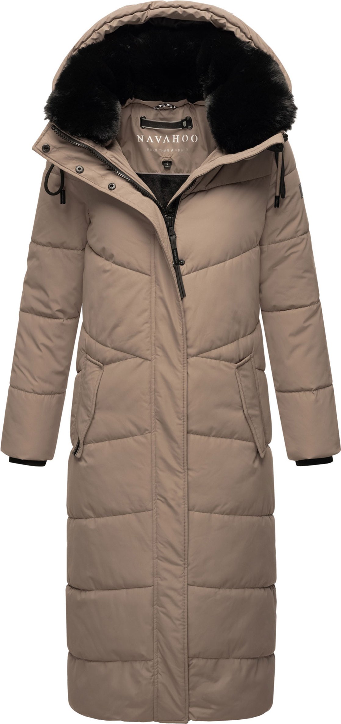 Thumbnail - Navahoo Damen Winter Steppmantel Hingucker – Extra Lang & Warm