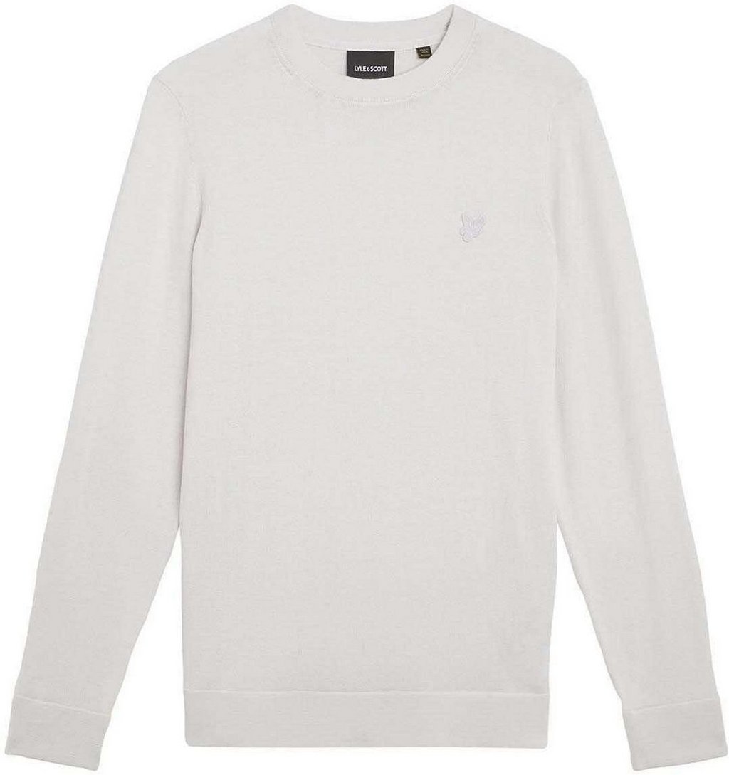 Lyle & Scott - "Superfine" Pullover für Herren, Rundhalsausschnitt, Baumwolle (Weiß)