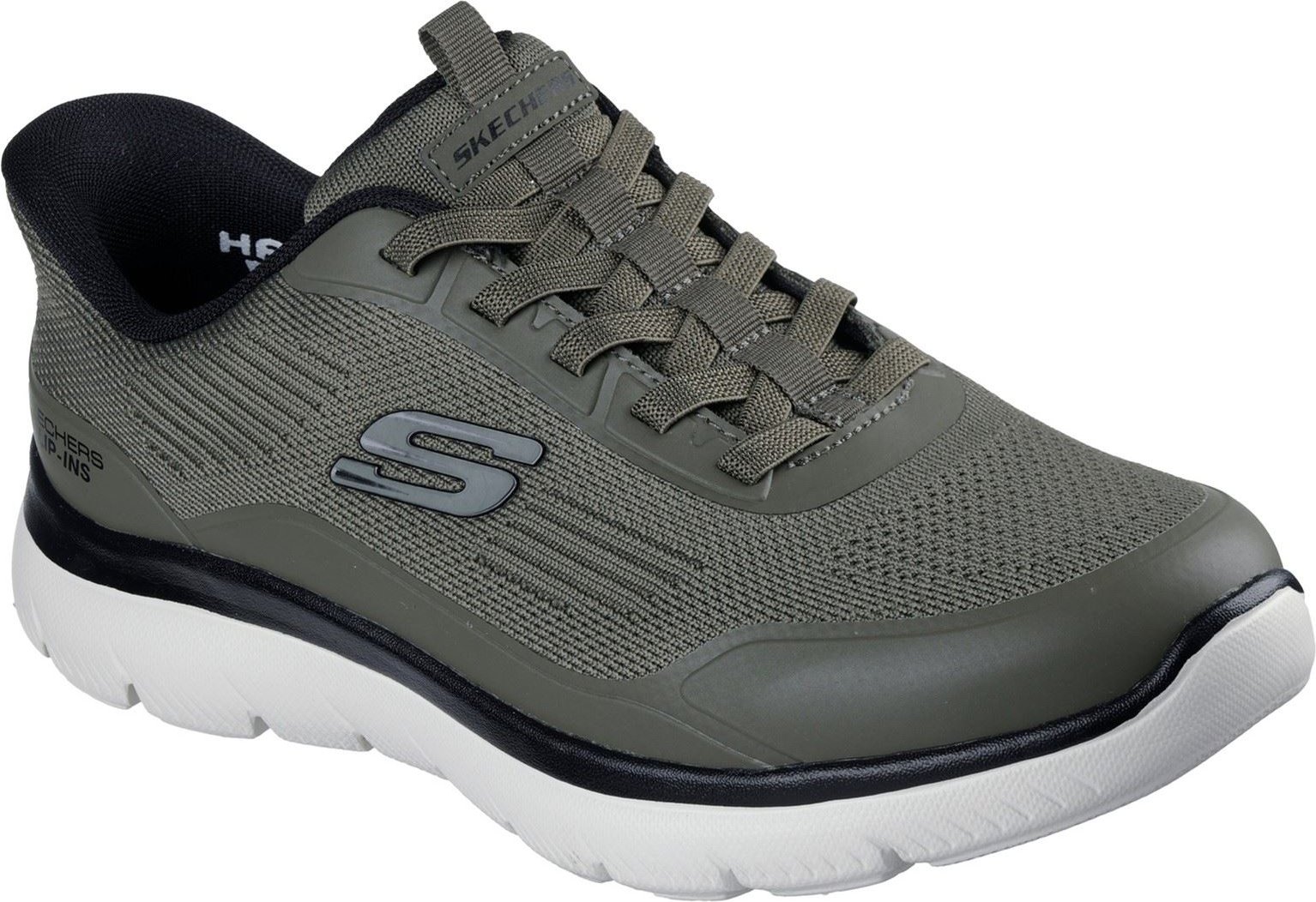 Skechers Summits Leyter Textil Herren Sneakers Oliv/Schwarz