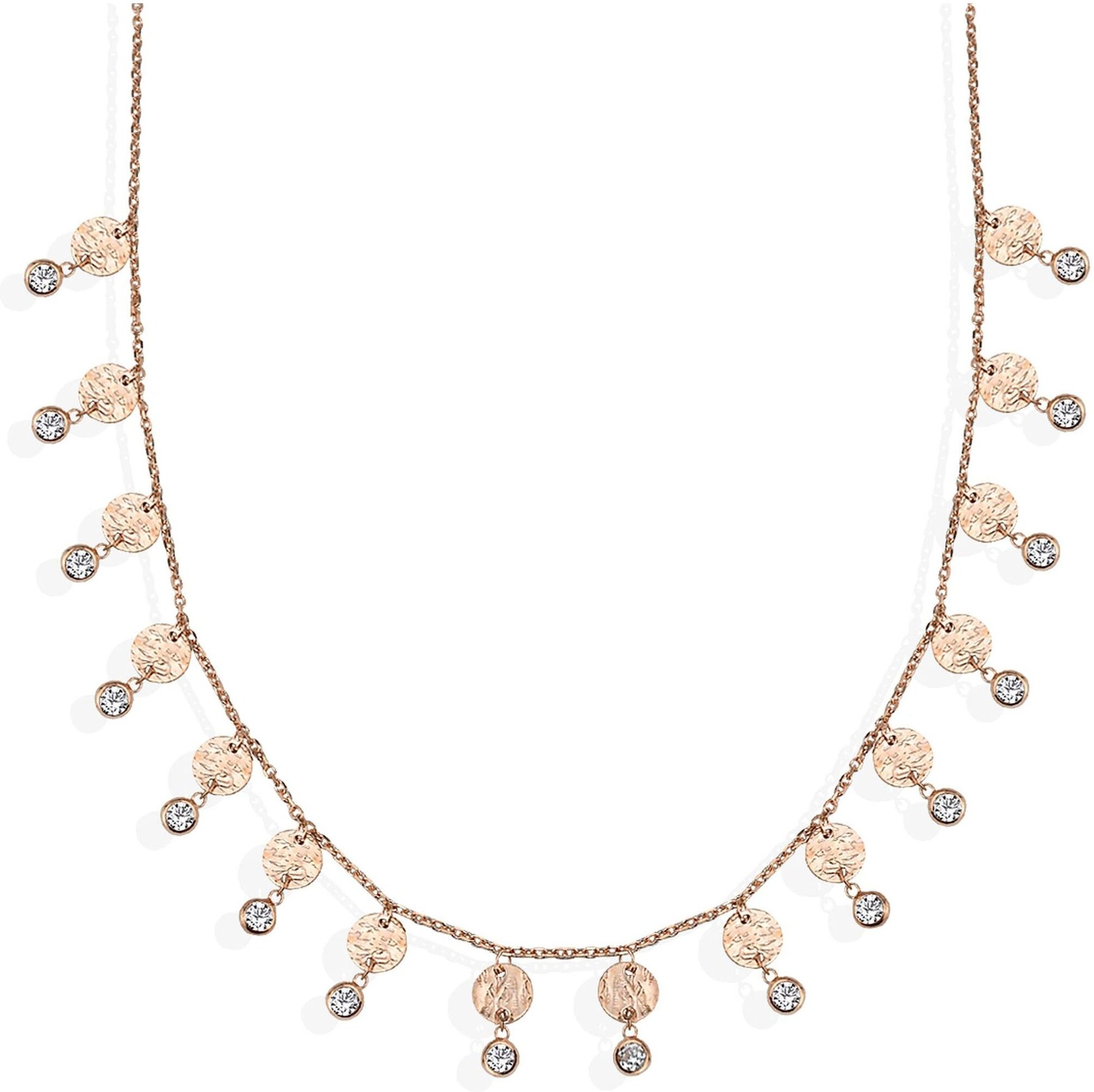 Thumbnail - Dkeniz Anhänger mit Kette 925/- Sterling Silber rosévergoldet Doppel Fundament Silberkette