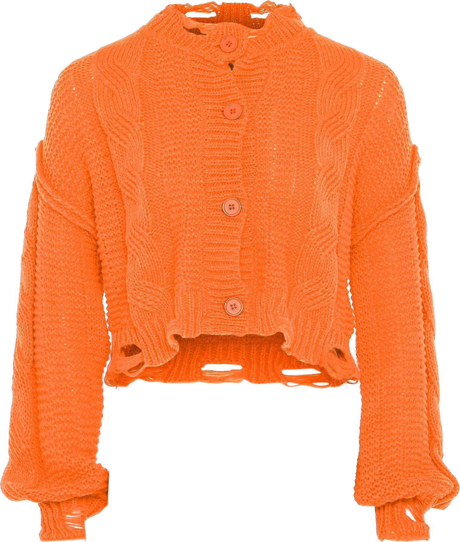 Mymo Strickjacke Damen orange