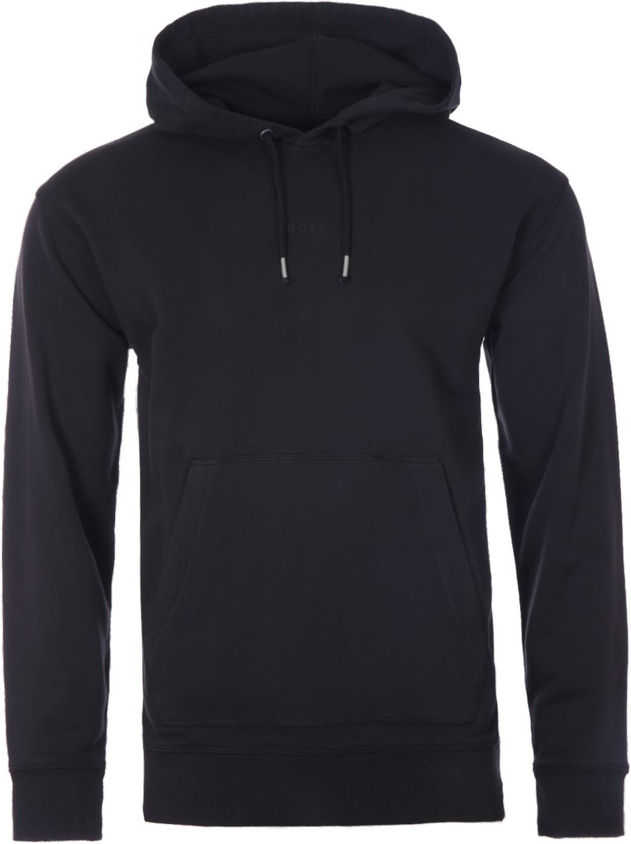 BOSS Tonales Logo Kleidungsstück Gefärbter Nachhaltiger Hoodie - Schwarz