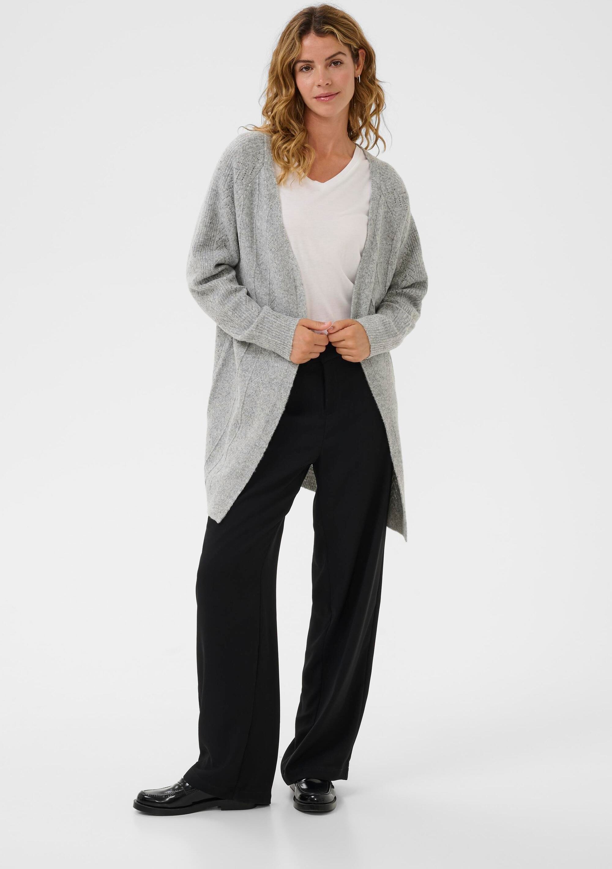 Strickjacke CRHoliday Straight fit light grey