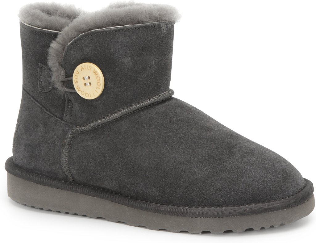 Aus Wooli Australia Unisex-Kurzstiefel aus Schafsfell mit Knöpfen