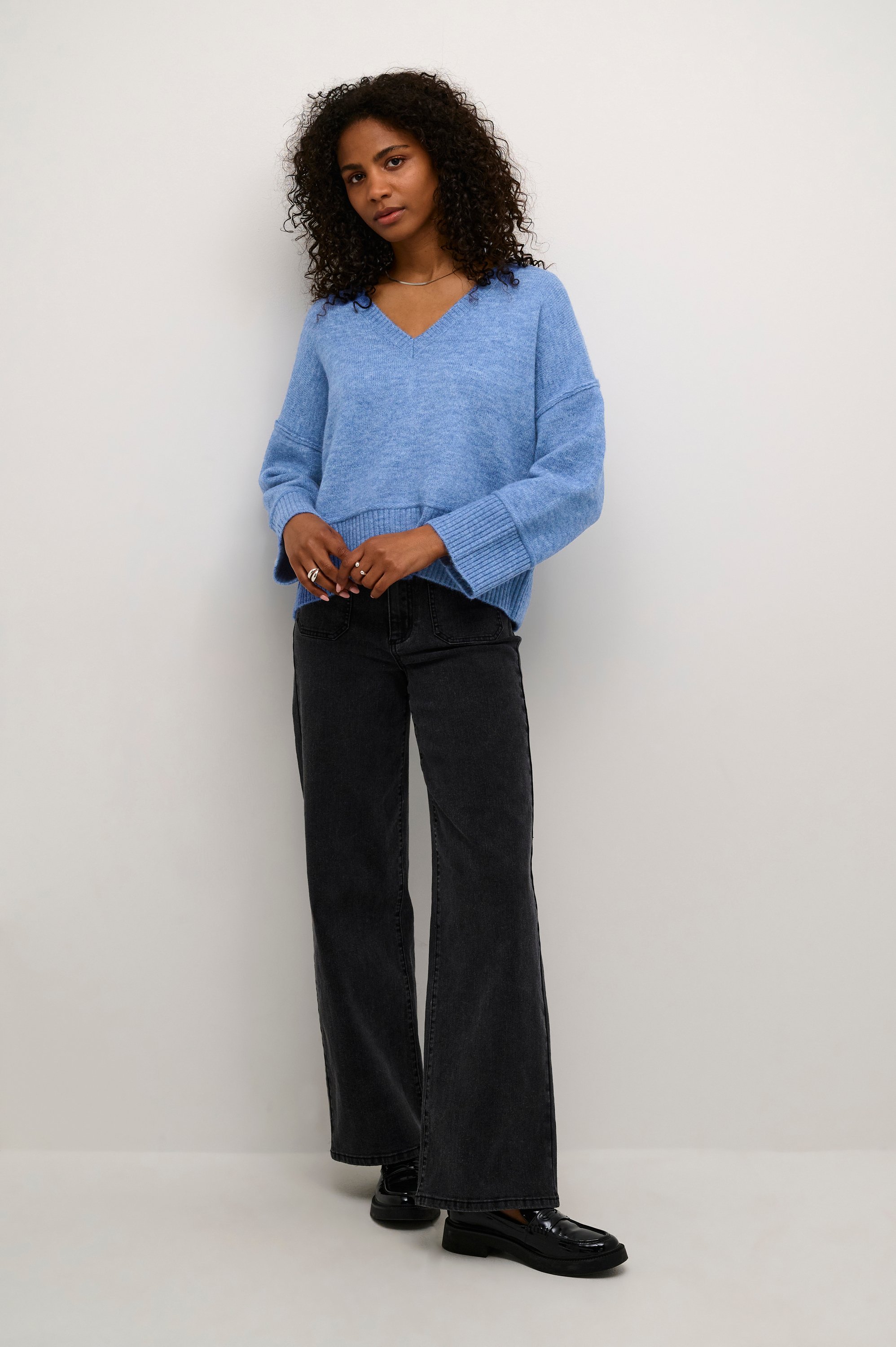 Strickpullover Baggy fit blue