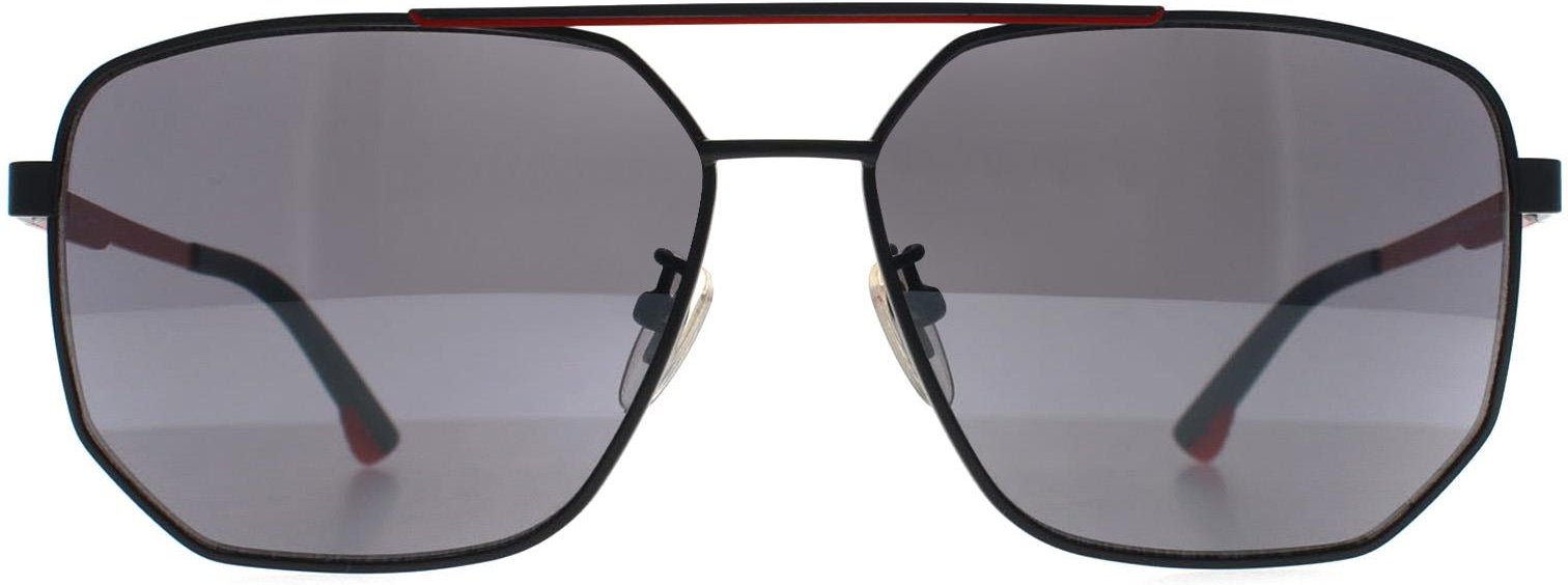 Polizei Aviator Mens Semi Matte Grau Rauch Spiegel SPLB36 Synth 1