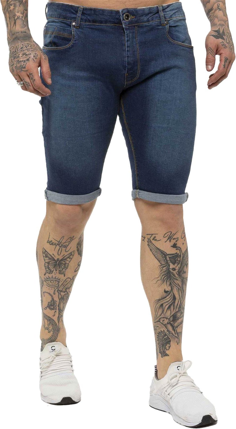 Kruze By Enzo | Herren Skinny Fit Denim Shorts