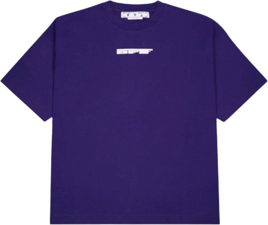 Off-White Teddy Arrow Logo Over Skate Fit Lila T-Shirt