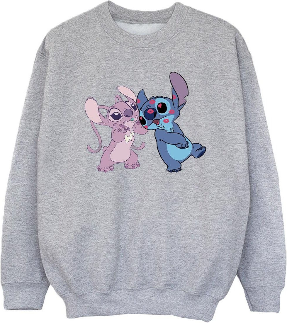 Disney Lilo & Stitch Kisses Sweatshirt für Mädchen (Sport grau)