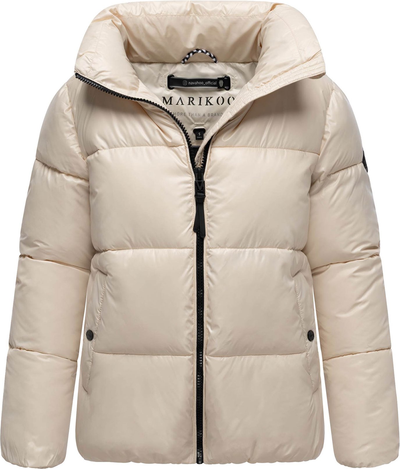 Marikoo Damen Winterjacke Hazalee im Puffer-Stil mit glänzender Optik