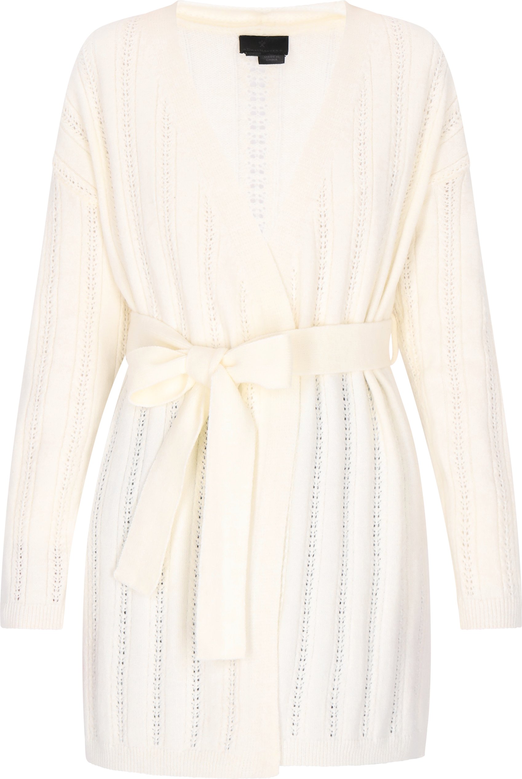 Dreimaster Cardigan Damen Wollweiss