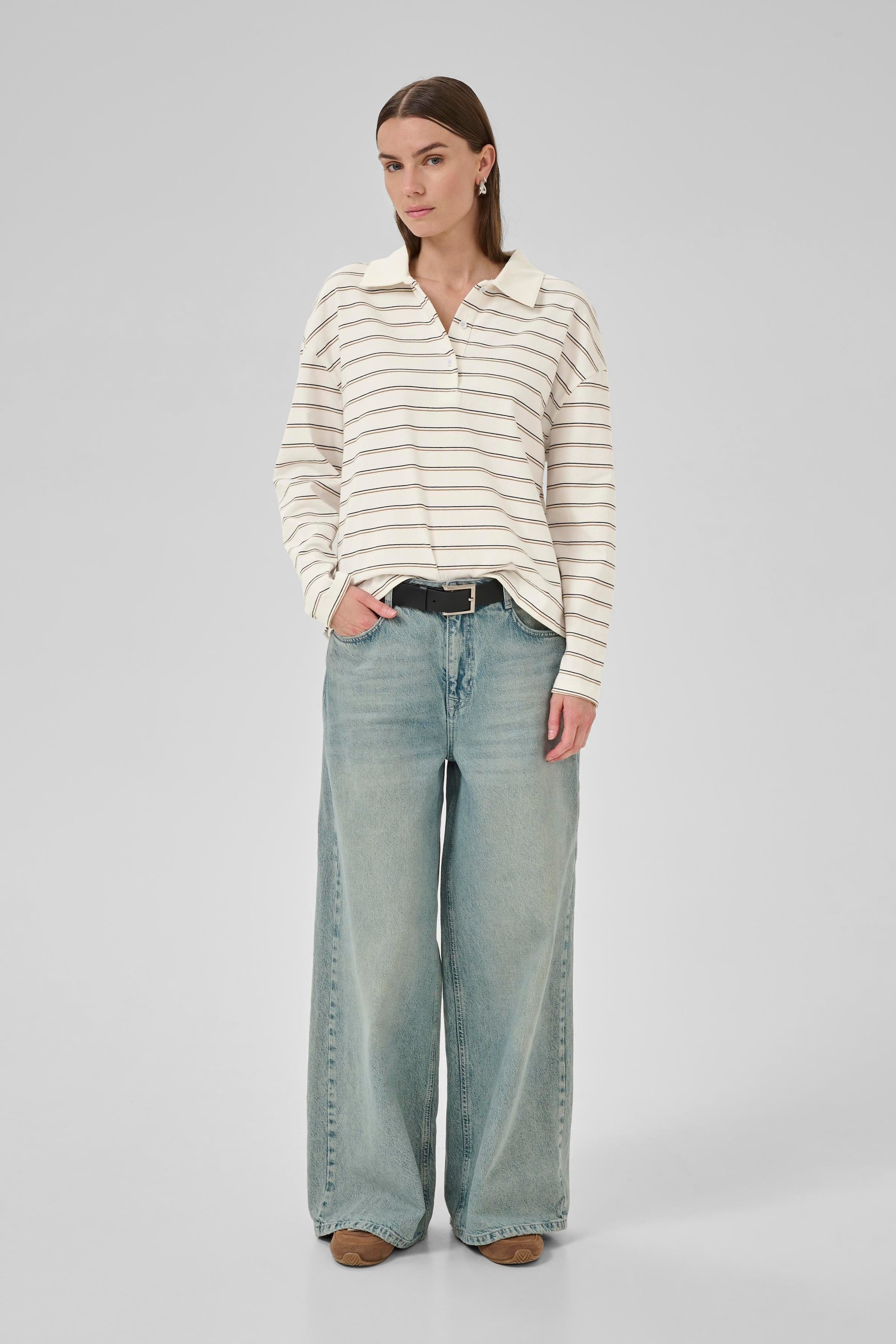 Langarm-Bluse AnnaMW Loose fit white