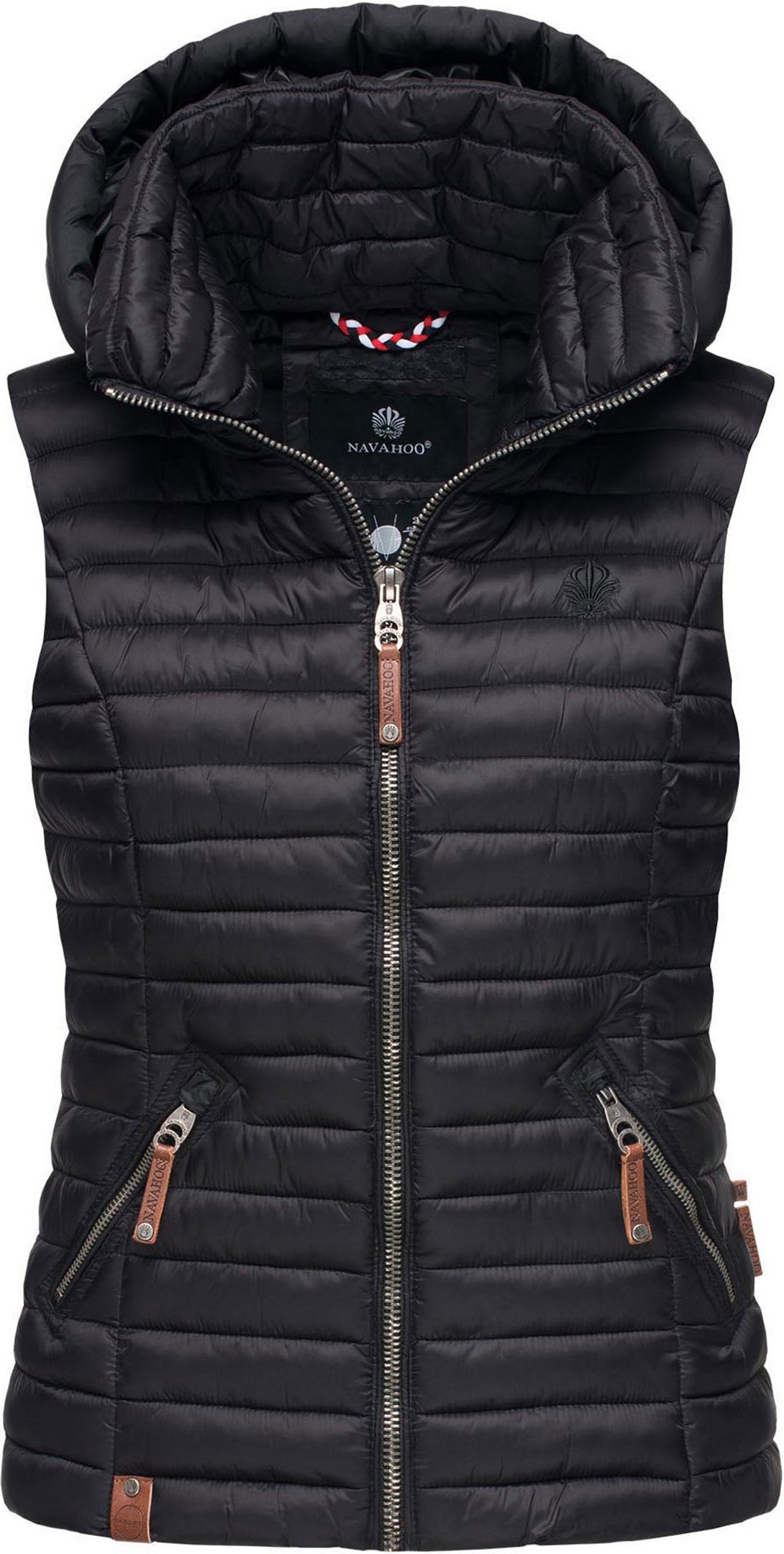 Navahoo Damen Steppweste Shadaa – Leichte Weste mit Abnehmbarer Kapuze