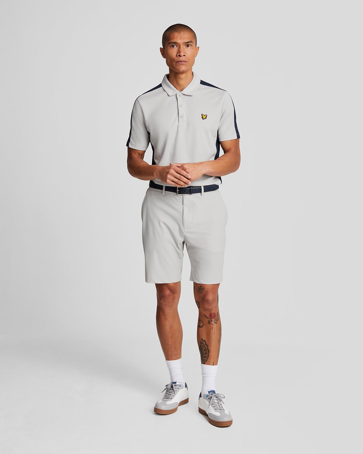 Lyle & Scott Leichte technische Golfshorts – Grau