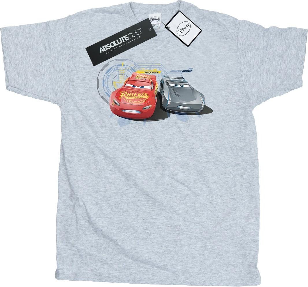 Disney - "Cars Lightning Vs Storm" T-Shirt für Herren (Grau)