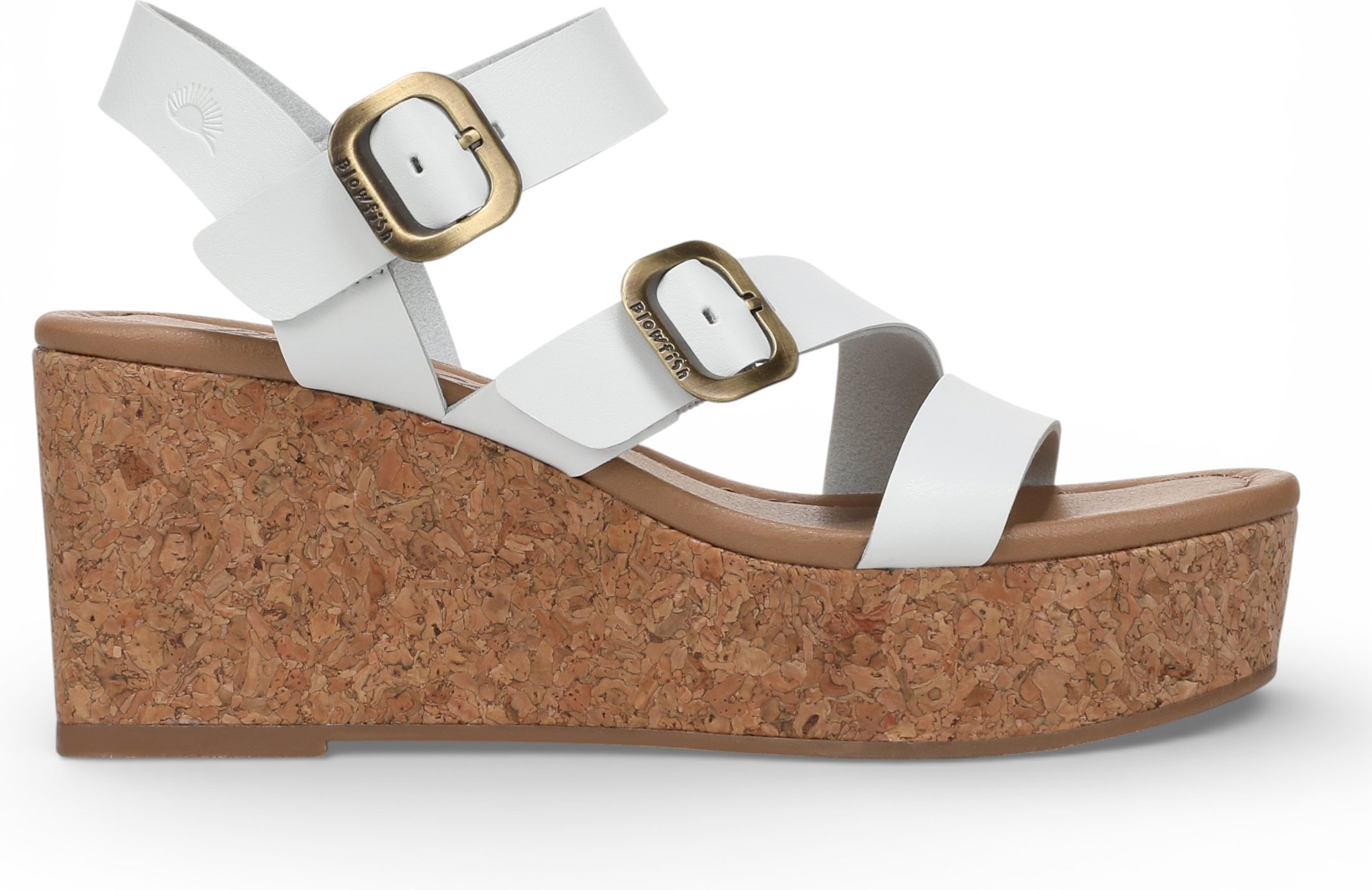 Blowfish Malibu Damen weiße Keilriemen-Espadrille-Absatzsandalen – Ali