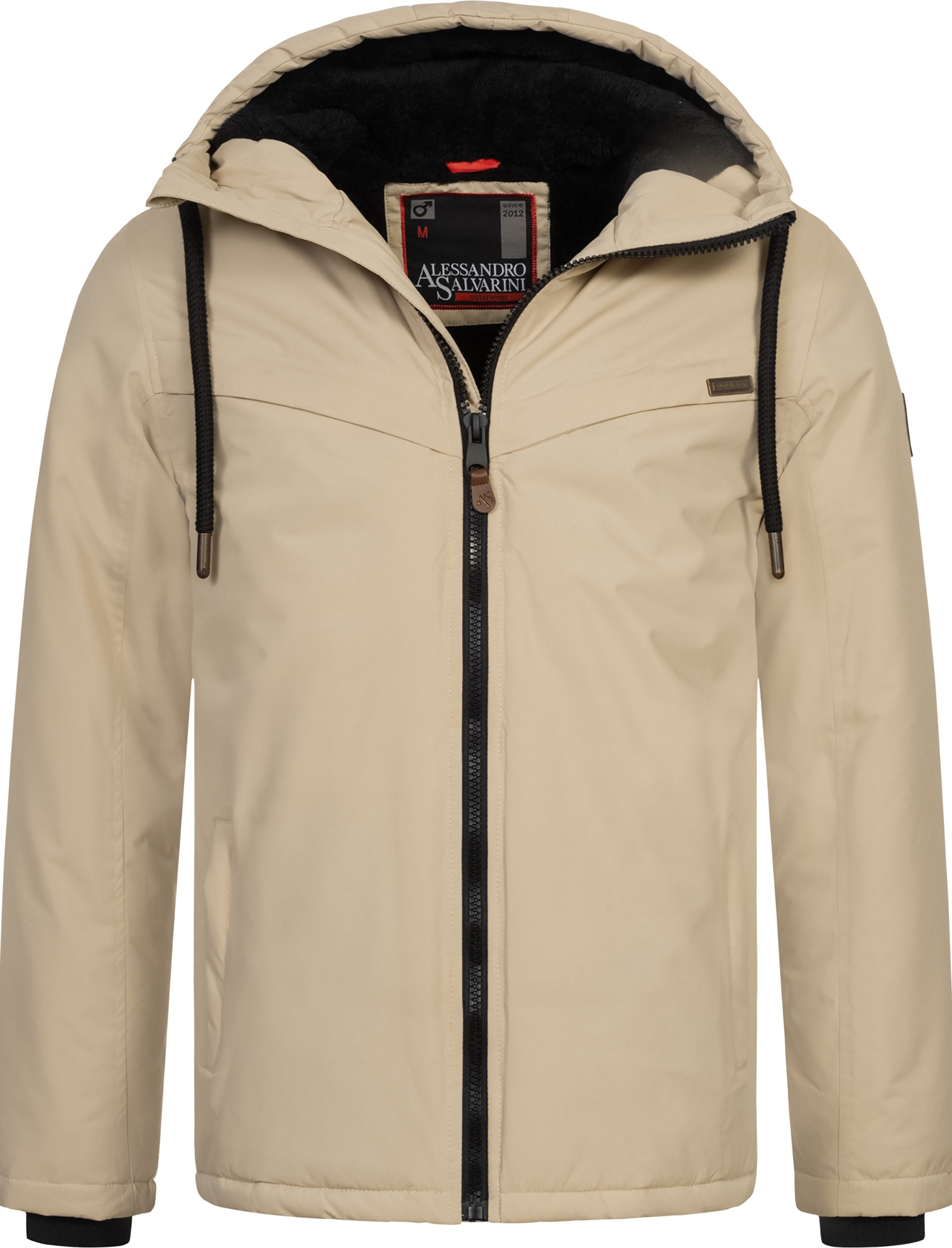 Alessandro Salvarini Herren Winterjacke AS-331 mit Teddyfell & Kapuze