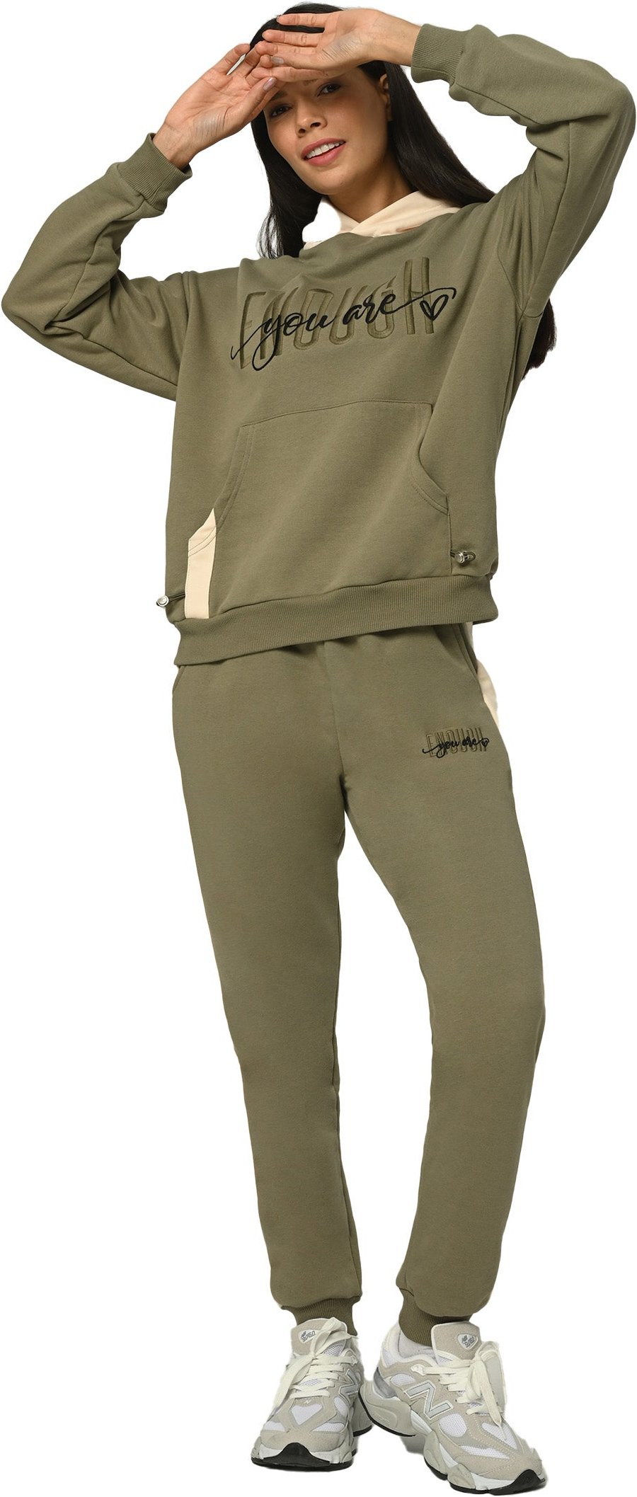 Tom Barron Damen-Trainingsanzug mit „You Are Enough“-Stickerei