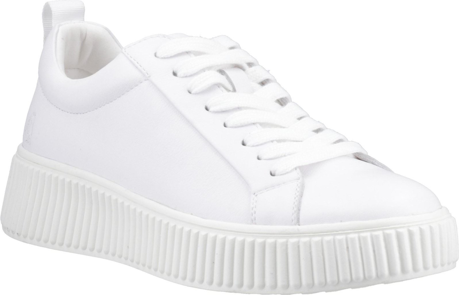Hush Puppies Harlow Leder Damenschuhe weiße Sneakers