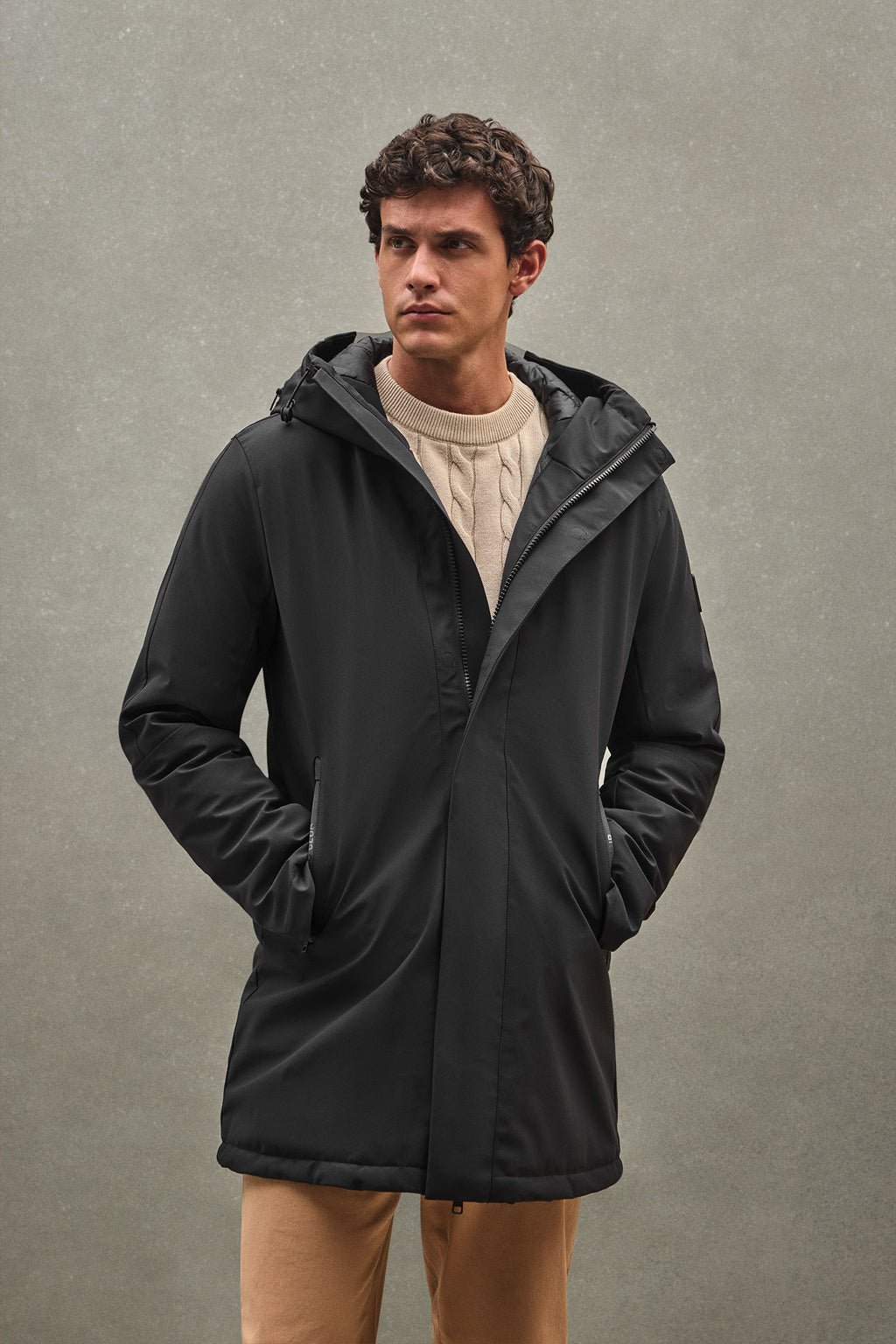 Jacke Voguel schwarz mit Polo Club-Logo