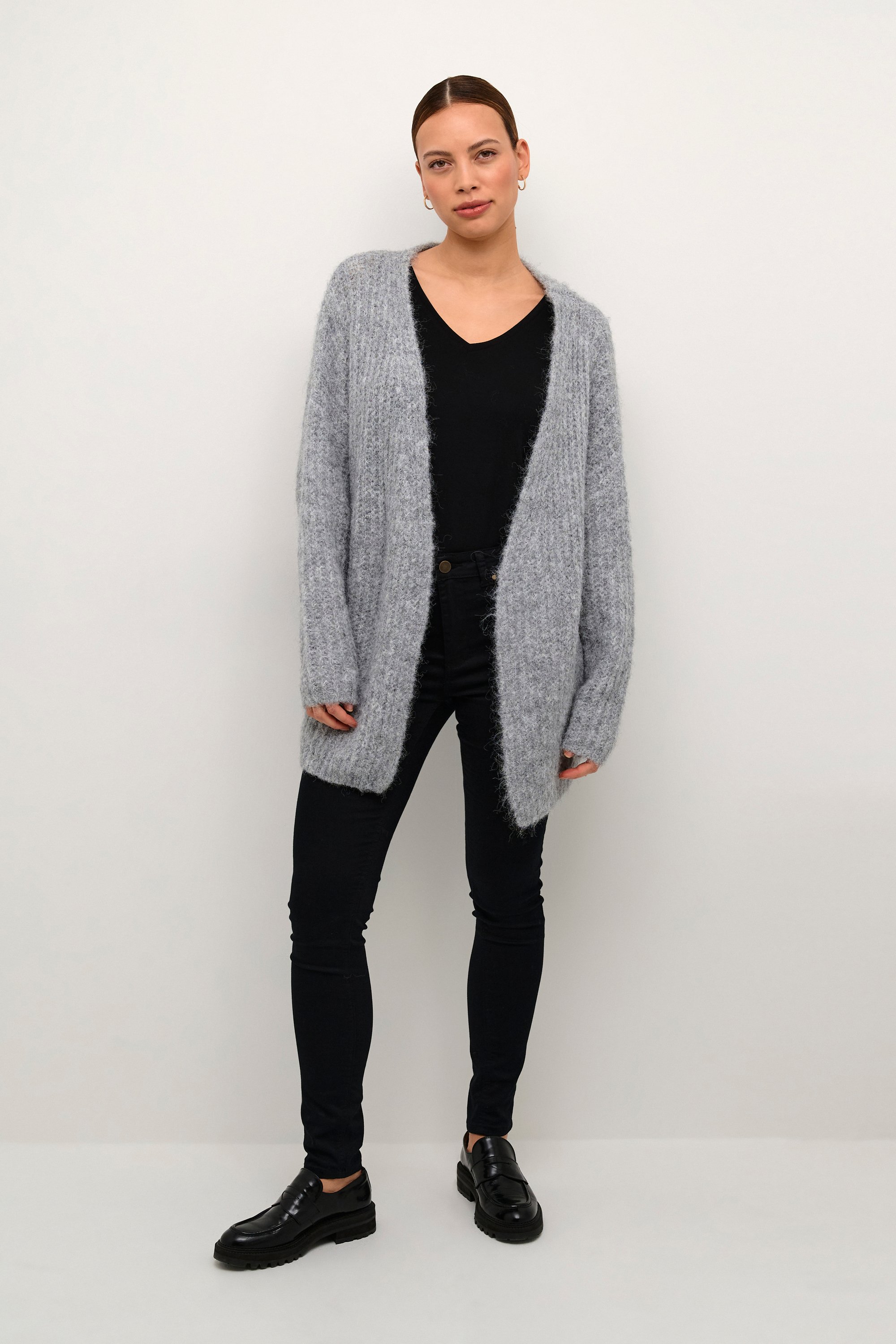 Strickjacke Oversize fit light grey