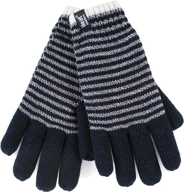 Heat Holders - Gestreifte, mit Fleece gefütterte Thermohandschuhe für Damen