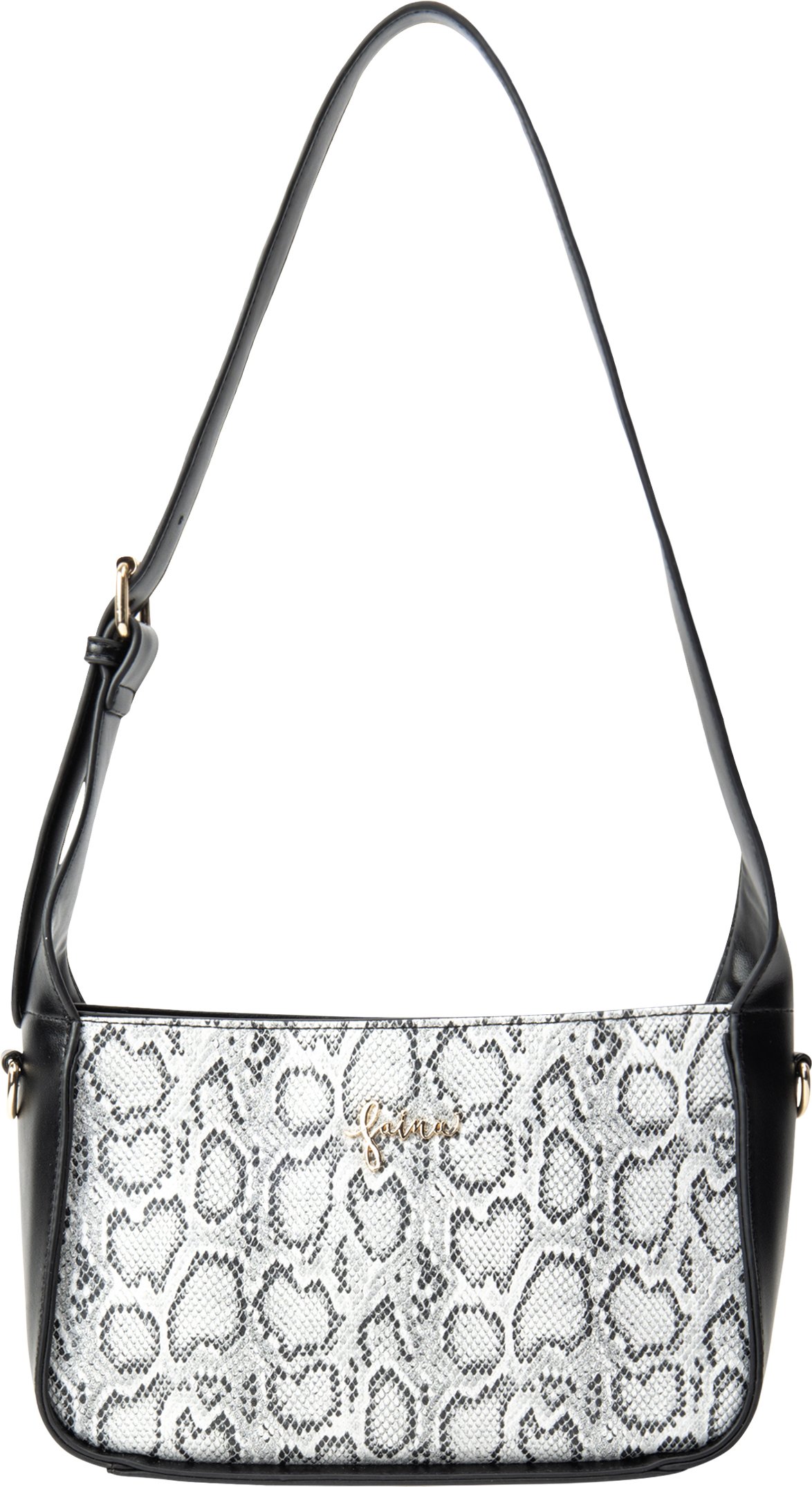 Faina Schultertasche Damen weiss schwarz